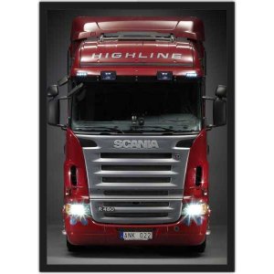 Quadro Decorativo Caminhão Salas Quartos Decorações Com Moldura G04