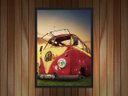 Ver imagem 3 de Quadro Decorativo Carros Vintage Kombi Salas Quartos Decorações Com Moldura G01