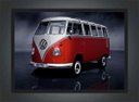 Ver imagem 4 de Quadro Decorativo Carros Vintage Kombi Salas Quartos Decorações Com Moldura G02