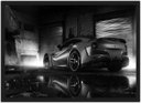 Ver imagem 1 de Quadro Decorativo Carros Ferrari Preto e Branco Salas Quartos Decorações Com Moldura