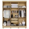 Guarda-roupa Casal com Pés Reflecta com Led 06 Portas 02 Gavetas França - 6