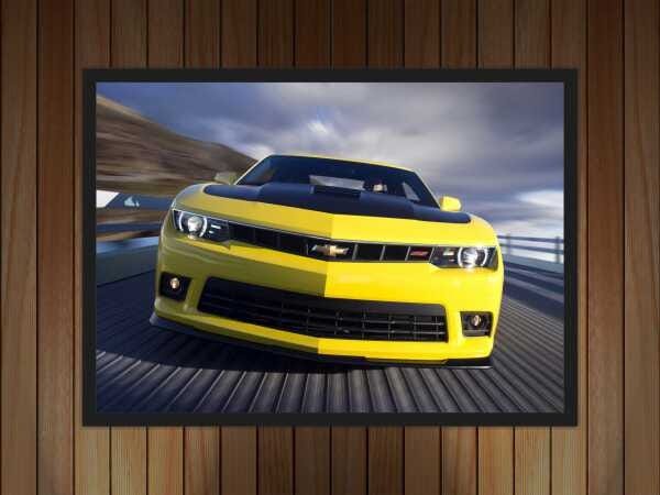 Quadro Decorativo Carros Camaro Salas Quartos Decorações Com Moldura G01 - 4