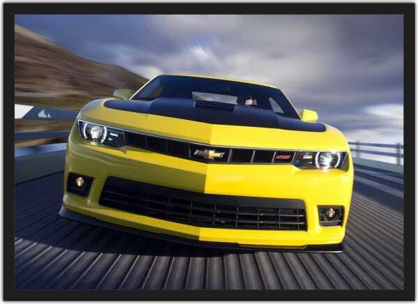 Quadro Decorativo Carros Camaro Salas Quartos Decorações Com Moldura G01