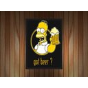 Ver imagem 2 de Quadro Decorativo Cerveja Homer Simpsons Salas Quartos Decorações Com Moldura G01