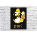 Ver imagem 3 de Quadro Decorativo Cerveja Homer Simpsons Salas Quartos Decorações Com Moldura G01