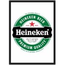 Ver imagem 1 de Quadro Decorativo Bar Cerveja Churrasco Heineken Estilo Rústico Decorações Com Moldura G03