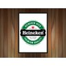 Quadro Decorativo Bar Cerveja Churrasco Heineken Estilo Rústico Decorações Com Moldura G03 - 2