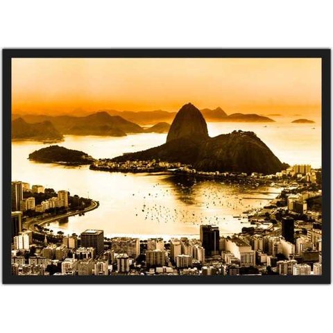 Quadro Decorativo Cidades Famosas Rio De Janeiro Decorações Com Moldura