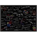 Ver imagem 1 de Quadro Decorativo Ciências Matemática Fórmulas Números Decorações Com Moldura G01