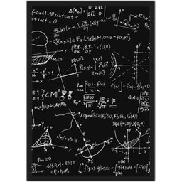 Quadro Decorativo Ciências Matemática Fórmulas Números Decorações Com Moldura G02 - 1