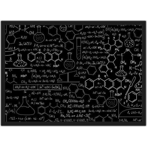 Quadro Decorativo Laboratórios Química Farmácias Biologia Decorações Com Moldura G05