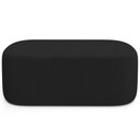 Ver imagem 7 de Cabeceira Cama Box 100cm Lanna com Puff Recamier Doha W01 Bouclê Preto - Lyam Decor