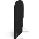 Ver imagem 3 de Cabeceira Cama Box 100cm Lanna com Puff Recamier Doha W01 Bouclê Preto - Lyam Decor