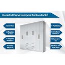 Ver imagem 2 de Guarda Roupa Casal 8 Portas e 6 Gavetas Liverpool Atacama - Santos Andirá