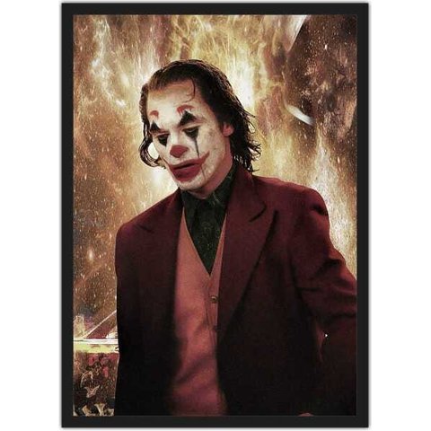 Quadro Decorativo Coringa Super Heróis Geek Salas Quartos Com Moldura Decorações 04