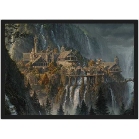 Quadro Decorativo Senhor Dos Anéis Super Heróis Geek Salas Quartos Com Moldura G01