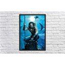 Ver imagem 4 de Quadro Decorativo Aquaman Cinema Filmes Geek Salas Quartos Com Moldura G01