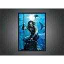 Ver imagem 2 de Quadro Decorativo Aquaman Cinema Filmes Geek Salas Quartos Com Moldura G01