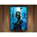Ver imagem 3 de Quadro Decorativo Aquaman Cinema Filmes Geek Salas Quartos Com Moldura G01