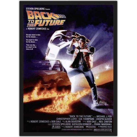 Quadro Decorativo De Volta Para O Futuro Cinema Filmes Geek Salas Quartos Com Moldura G01
