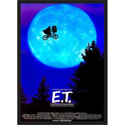 Quadro Decorativo E.T Cinema Filmes Geek Salas Quartos Com Moldura