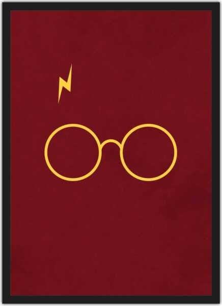 Quadro Decorativo Harry Potter Cinema Filmes Geek Salas Quartos Com Moldura G03