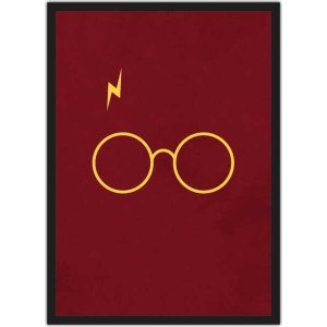Quadro Decorativo Harry Potter Cinema Filmes Geek Salas Quartos Com Moldura G03
