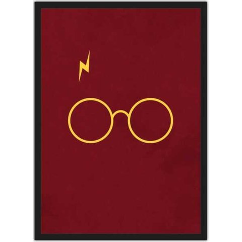 Quadro Decorativo Harry Potter Cinema Filmes Geek Salas Quartos Com Moldura G03