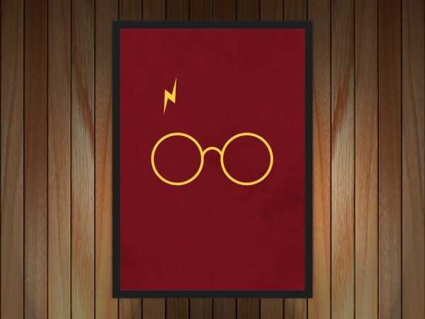 Quadro Decorativo Harry Potter Cinema Filmes Geek Salas Quartos Com Moldura G03 - 2