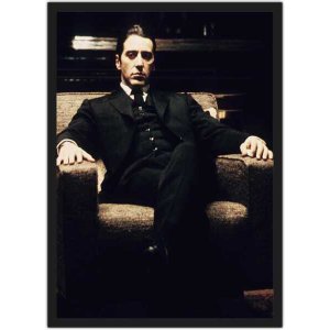 Quadro Decorativo Poderoso Chefão Cinema Filmes Geek Salas Quartos Com Moldura G04
