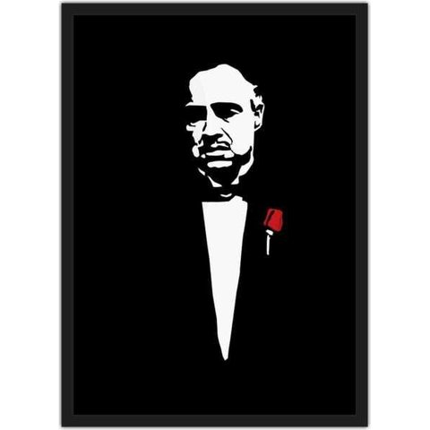 Quadro Decorativo Poderoso Chefão Cinema Filmes Geek Salas Quartos Com Moldura G07