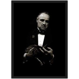 Quadro Decorativo Poderoso Chefão Cinema Filmes Geek Salas Quartos Com Moldura G09 - 1