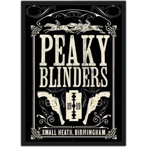 Quadro Decorativo Peaky Blinders Cinema Filmes Geek Salas Quartos Com Moldura G03