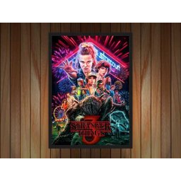 Quadro Decorativo Stranger Things Séries Cinema Filmes Geek Salas Quartos Com Moldura G02 - 2