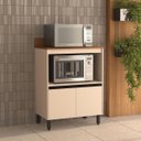 Ver imagem 1 de Balcão de Cozinha 80x115,5cm com Nicho e 2 Portas Creme 250004