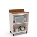 Ver imagem 2 de Balcão de Cozinha 80x115,5cm com Nicho e 2 Portas Creme 250004