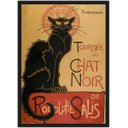 Ver imagem 1 de Quadro Decorativo Gato Le Chat Noir Com Moldura