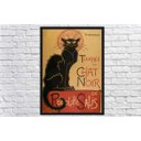 Ver imagem 4 de Quadro Decorativo Gato Le Chat Noir Com Moldura