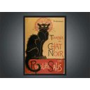 Ver imagem 3 de Quadro Decorativo Gato Le Chat Noir Com Moldura