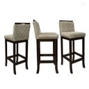 Ver imagem 2 de Kit 4 Banquetas Alta para Cozinha Nice Madeira Maciça Matelassê Suede Bege Ccs