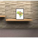 Ver imagem 2 de Quadro Decorativo Mapa Do Brasil Salas Quartos Decorações Com Moldura
