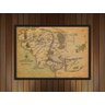 Quadro Decorativo Mapas Senhor Dos Anéis Terra Média Salas Quartos Decorações Com Moldura G02 - 3