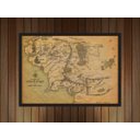 Ver imagem 3 de Quadro Decorativo Mapas Senhor Dos Anéis Terra Média Salas Quartos Decorações Com Moldura G02