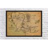Quadro Decorativo Mapas Senhor Dos Anéis Terra Média Salas Quartos Decorações Com Moldura G02 - 4