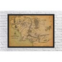Ver imagem 4 de Quadro Decorativo Mapas Senhor Dos Anéis Terra Média Salas Quartos Decorações Com Moldura G02