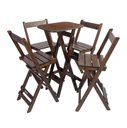 Ver imagem 1 de Bistrô Bar Dobrável 54x44cm com 4 Banquetas - Imbuia