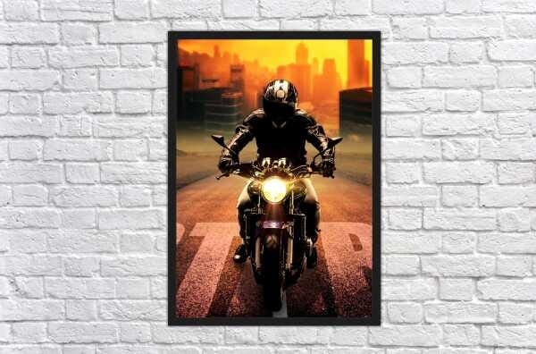 Quadro Decorativo Motos Antigas Vintage Bar Churrasco Decorações Com Moldura G03 - 3