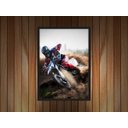 Ver imagem 3 de Quadro Decorativo Motos Motocross Esporte Radical Decorações Com Moldura G01