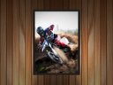 Ver imagem 3 de Quadro Decorativo Motos Motocross Esporte Radical Decorações Com Moldura G01