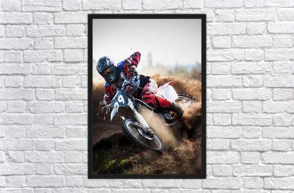 Quadro Tela Motocross Moto Motocicleta Decorar 009